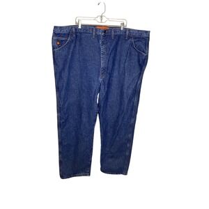 Wrangler FR Riggs Workwear Men Blue Straight Leg Flame Resistant Jeans 54x30
